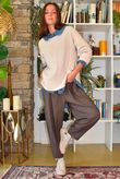 Conrad Round Neck Skim Knit Calico