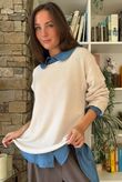 Conrad Round Neck Skim Knit Calico