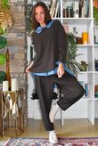 Conrad Round Neck Skim Knit Chocolate