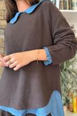 Conrad Round Neck Skim Knit Chocolate