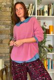 Conrad Round Neck Skim Knit Indian Pink