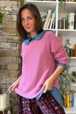 Conrad Round Neck Skim Knit Indian Pink