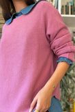 Conrad Round Neck Skim Knit Indian Pink