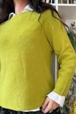 Conrad Round Neck Skim Knit Olive Zing