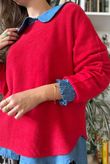 Conrad Round Neck Skim Knit Rouge