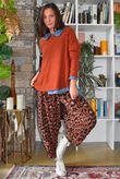 Conrad Round Neck Skim Knit Rust