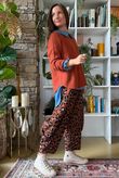 Conrad Round Neck Skim Knit Rust