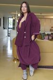 Cooper Needlecord Smock Dress Beetroot  /14 =