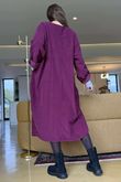 Cooper Needlecord Smock Dress Beetroot  /14 =