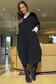Cooper Needlecord Smock Dress Black  /14 =