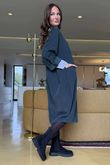 Cooper Needlecord Smock Dress Charcoal  /14 =