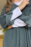 Cooper Needlecord Smock Dress Charcoal  /14 =