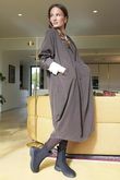 Cooper Needlecord Smock Dress Coffee Bean  /14 =