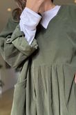 Cooper Needlecord Smock Dress Deep Moss /14 =