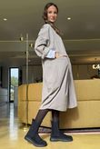 Cooper Needlecord Smock Dress Mocha  /14 =