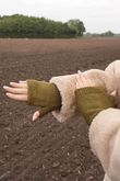 Cosy Cuff Fingerless Gloves Khaki
