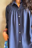 Darcy Smock Blouse Navy