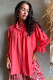 Darcy Smock Blouse Soft Strawberry