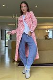 Darling Knit Trench Watermelon