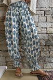 Daughter Of Ibiza Indira Shirring Cuff Pant French Navy & Denim Pre order 14 days