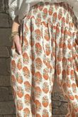 Daughter Of Ibiza Indira Shirring Cuff Pant Marigold & Jade Pre order 14 days