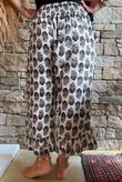 Daughter Of Ibiza Indira Frill Kick Pant Black & Earth