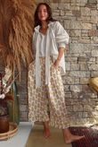 Daughter Of Ibiza Indira Frill Kick Pant Ochre & Rose