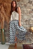 Daughter Of Ibiza Indira Frill Kick Pant French Navy & Denim