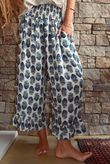 Daughter Of Ibiza Indira Frill Kick Pant French Navy & Denim