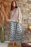 Daughter Of Ibiza Indira Frill Kick Pant French Navy & Denim