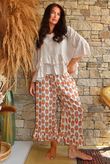 Daughter Of Ibiza Indira Frill Kick Pant Marigold & Jade