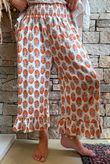 Daughter Of Ibiza Indira Frill Kick Pant Marigold & Jade
