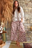 Daughter Of Ibiza Indira Frill Kick Pant Merlot & Mauve