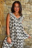 Daughter Of Ibiza Indira Frill Tank Black & Earth