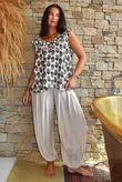Daughter Of Ibiza Indira Frill Tank Black & Earth