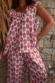 Daughter Of Ibiza Indira Frill Tank Fuchsia & Marigold