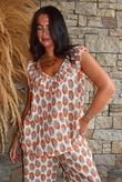 Daughter Of Ibiza Indira Frill Tank Marigold & Jade
