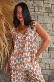 Daughter Of Ibiza Indira Frill Tank Marigold & Jade