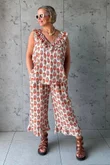 Daughter Of Ibiza Indira Frill Tank Marigold & Jade