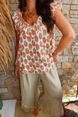 Daughter Of Ibiza Indira Frill Tank Marigold & Jade