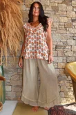 Daughter Of Ibiza Indira Frill Tank Marigold & Jade
