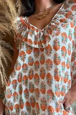 Daughter Of Ibiza Indira Frill Tank Marigold & Jade