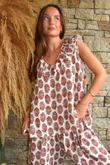 Daughter Of Ibiza Indira Frill Tank Merlot & Mauve