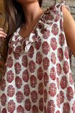 Daughter Of Ibiza Indira Frill Tank Merlot & Mauve