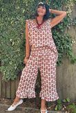 Daughter Of Ibiza Indira Frill Tank Merlot & Mauve