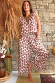 Daughter Of Ibiza Indira Frill Tank Merlot & Mauve