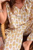 Daughter Of Ibiza Indira Frill Tank Ochre & Rose