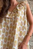 Daughter Of Ibiza Indira Frill Tank Ochre & Rose