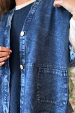 Duran Boxy Denim Jacket Blue