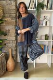 Duran Cable Knit Vintage Jumper Blue Denim